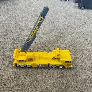 Construction Crane Toy Truck Yellow with Lights and Sounds - hook missing